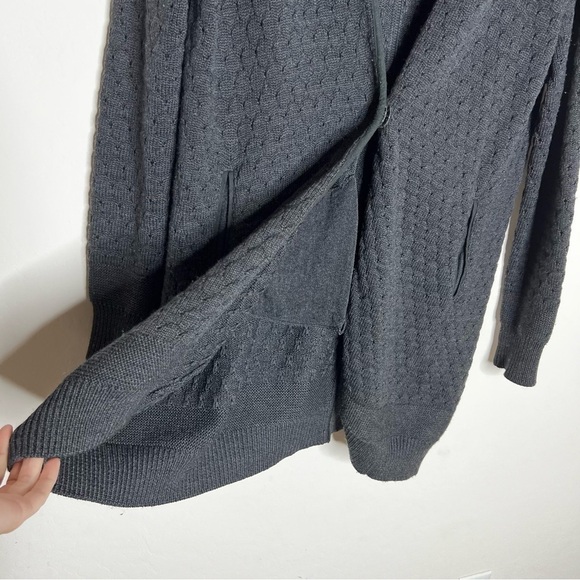 Lululemon Grey Merino Wool Thumbholes Tunic Oversized Cardigan Sweater - Picture 9 of 11